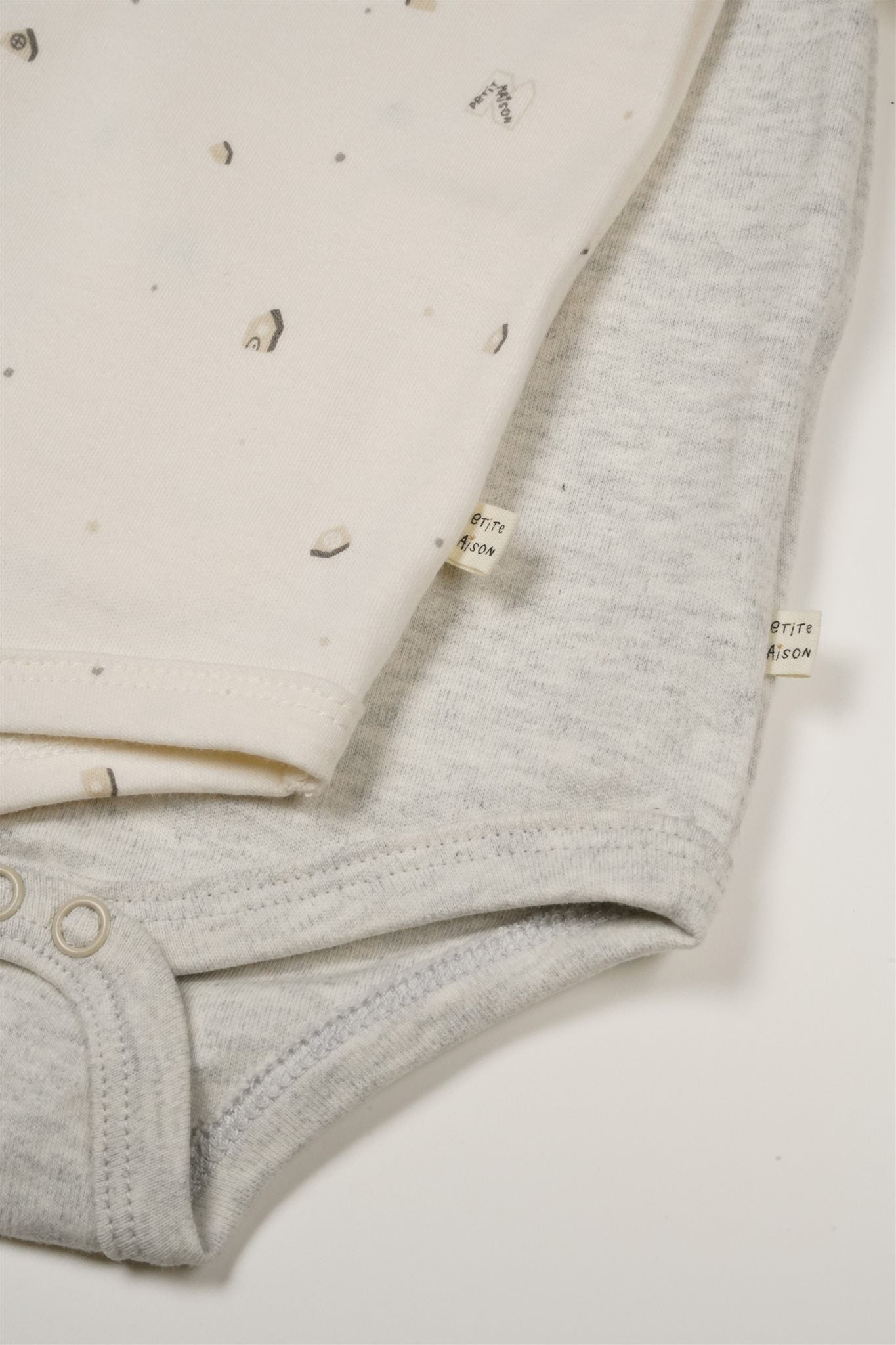 2-pack romper grey