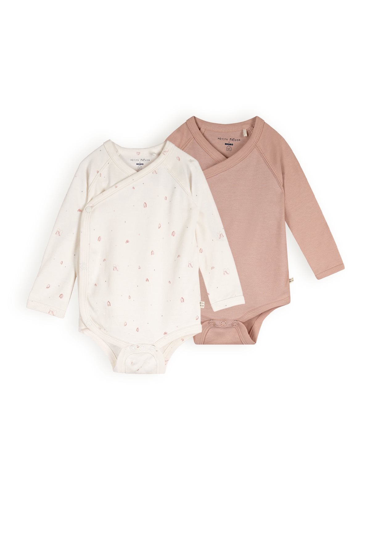 2-pack romper pink