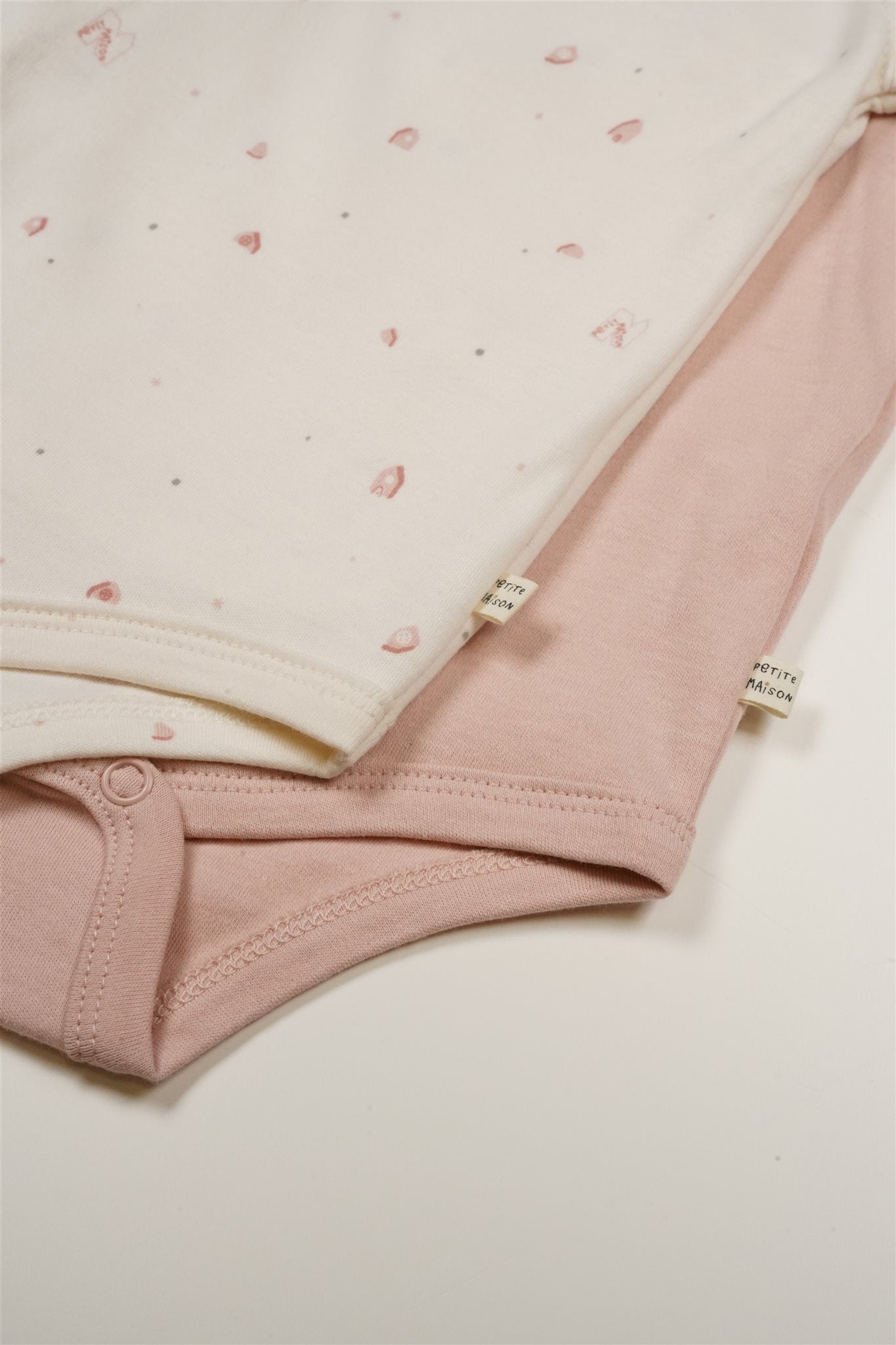2-pack romper pink