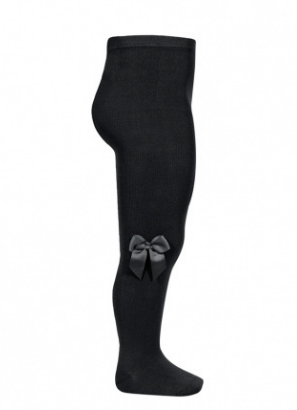 Cotton Tights Grosgrain Bow