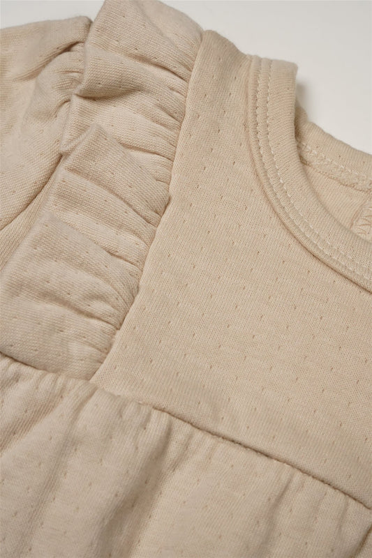 Girls Jersey Dress Oatmeal