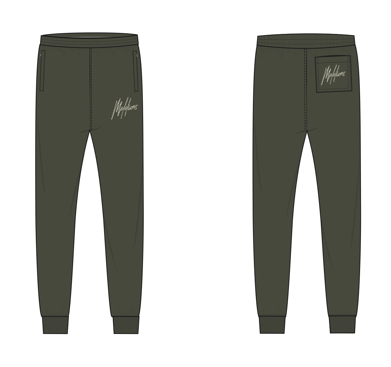 Malelions Striped Sweatpants