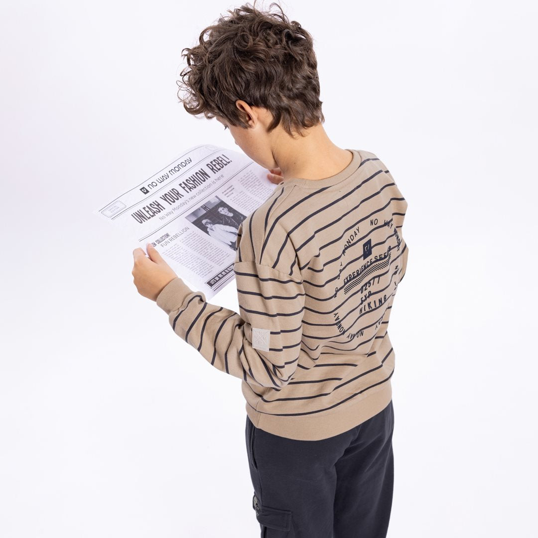 No Way Monday sweater striped