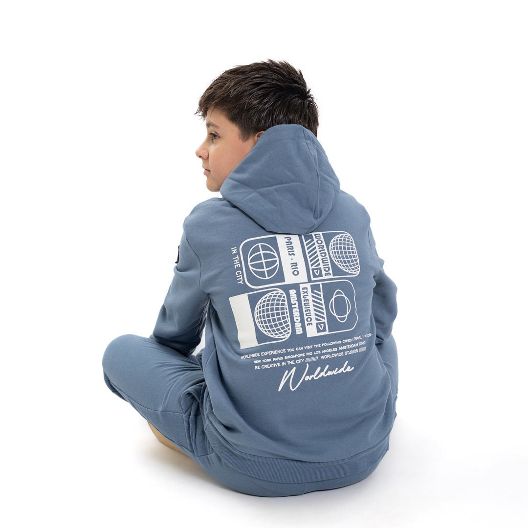 No way monday Bleu hoodie