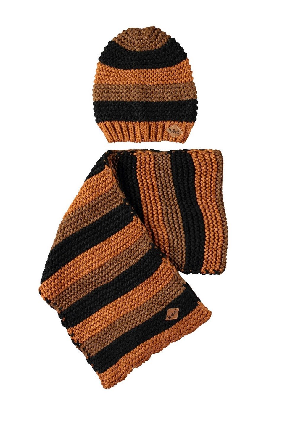Romy striped knitted sjaal