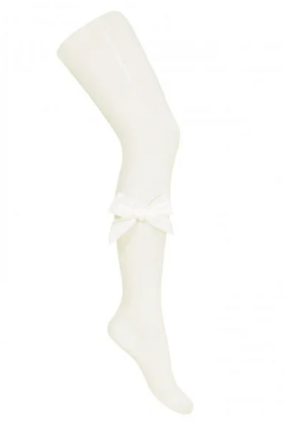 Cotton Tights Velvet Bow