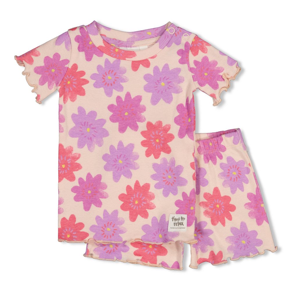 Feetje Shortama Bloem