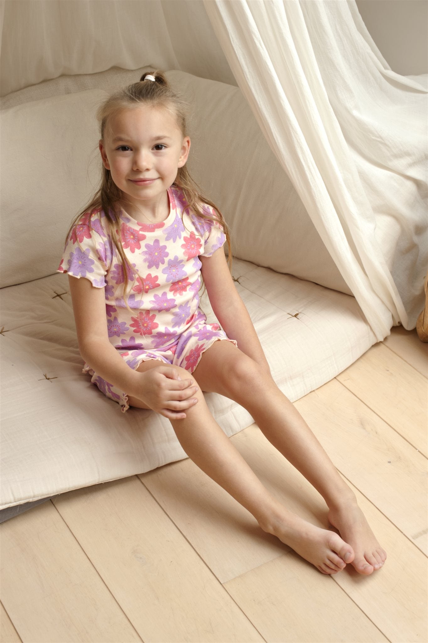 Feetje Shortama Bloem