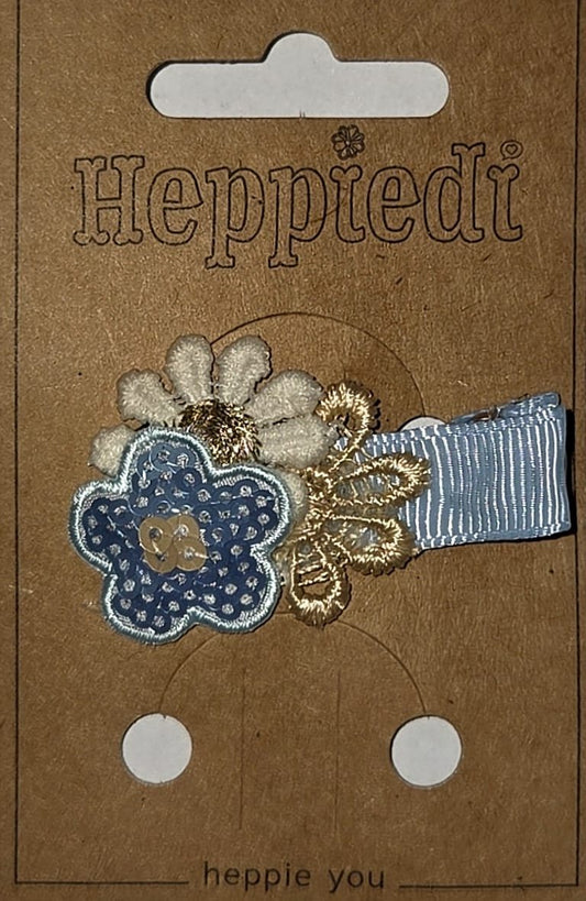 Heppidie 3 grote bloem blauw