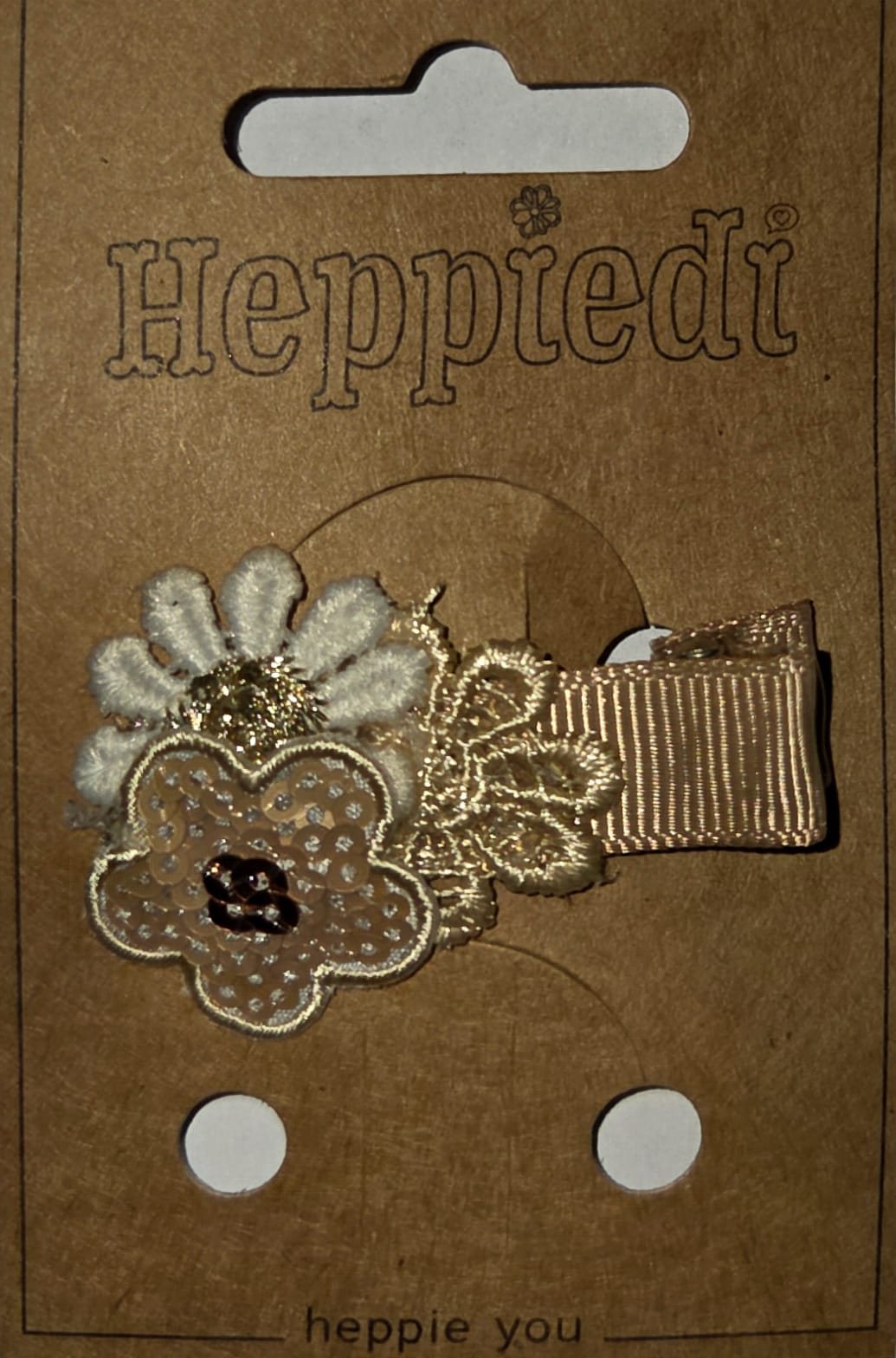 Heppidie 3 grote bloem creme