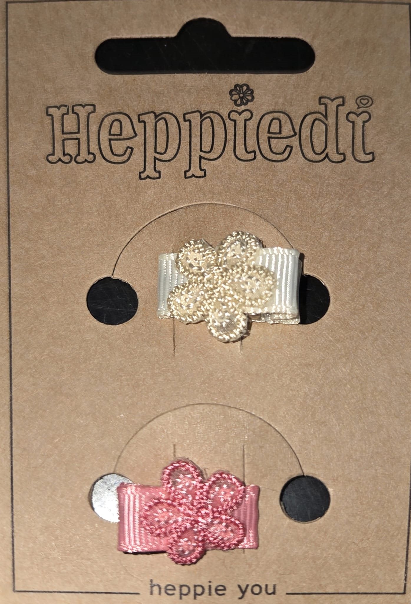 Heppidie Baby Bloem wit/roze