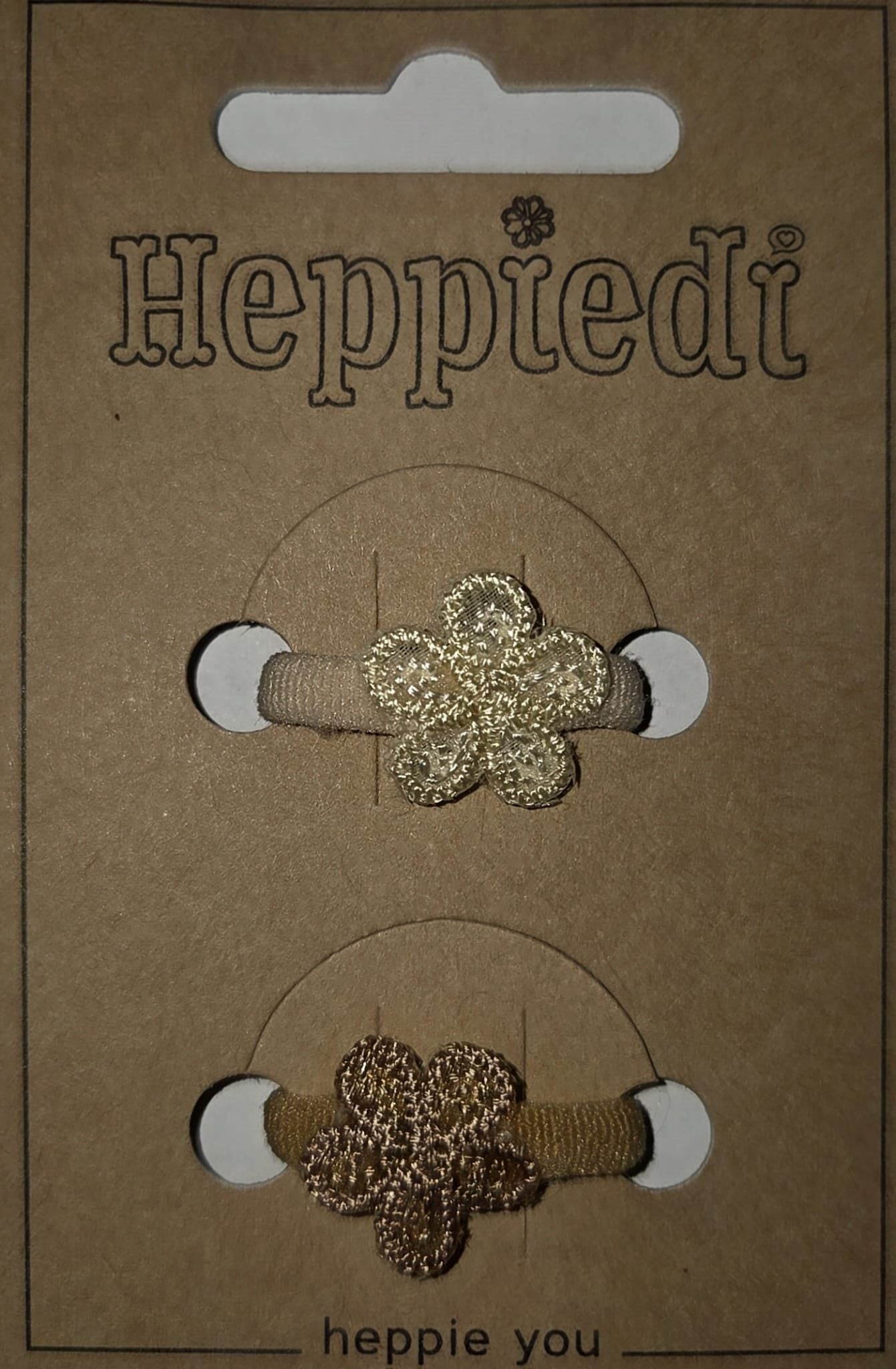 Heppidie Bloem Wit/bruin