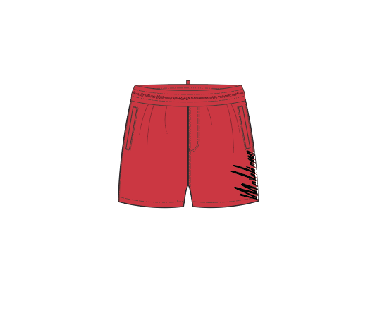 Malelions Split Short Red