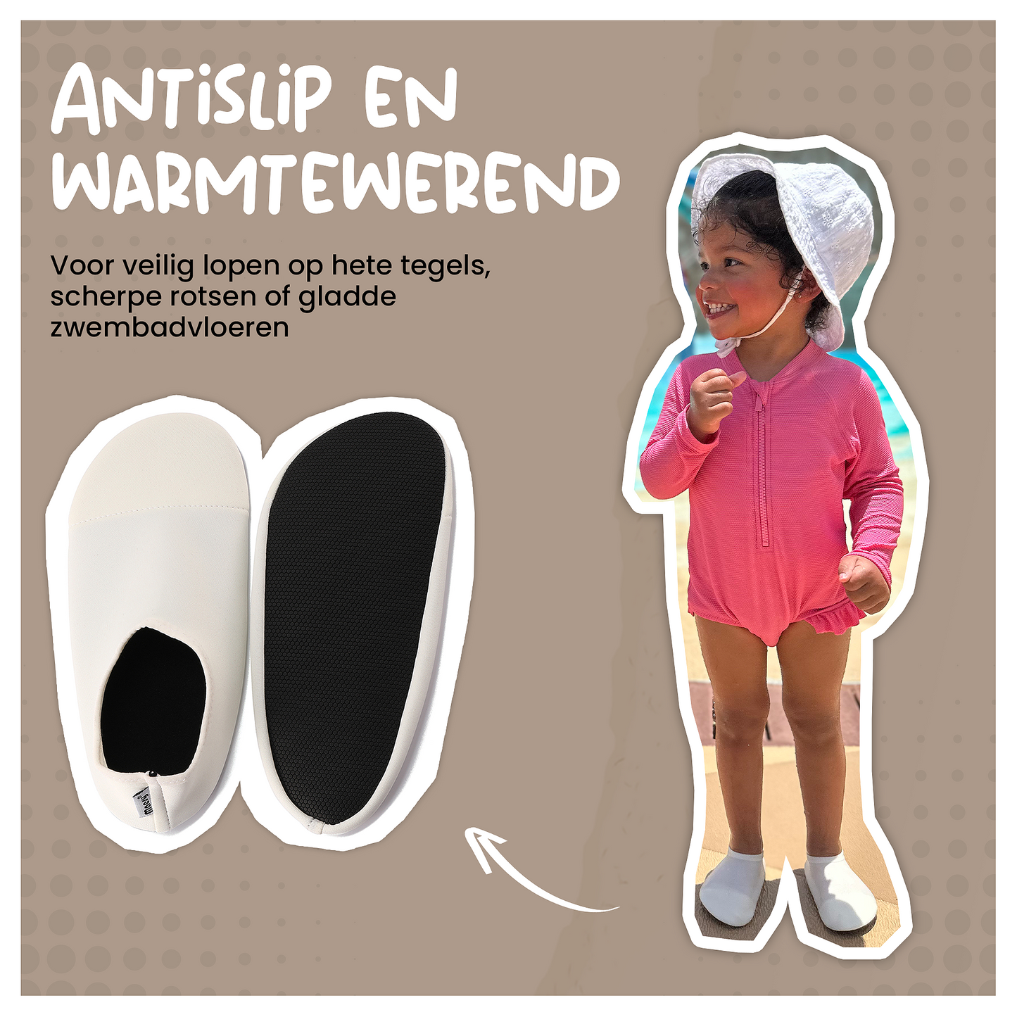 Measy Antislipschoen Beige