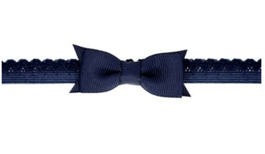 Kant met strik Navy